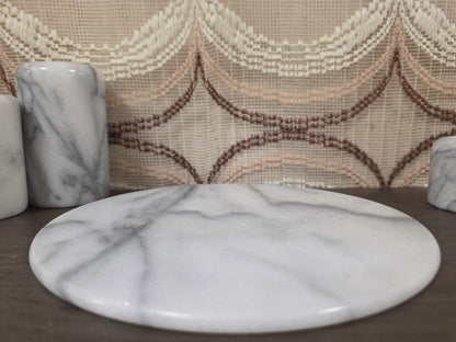 Marmeren kaarsenhouder met plateau