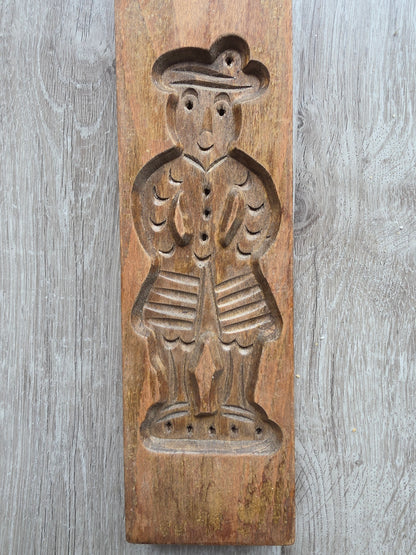 Vintage houten speculaasplank man en vrouw