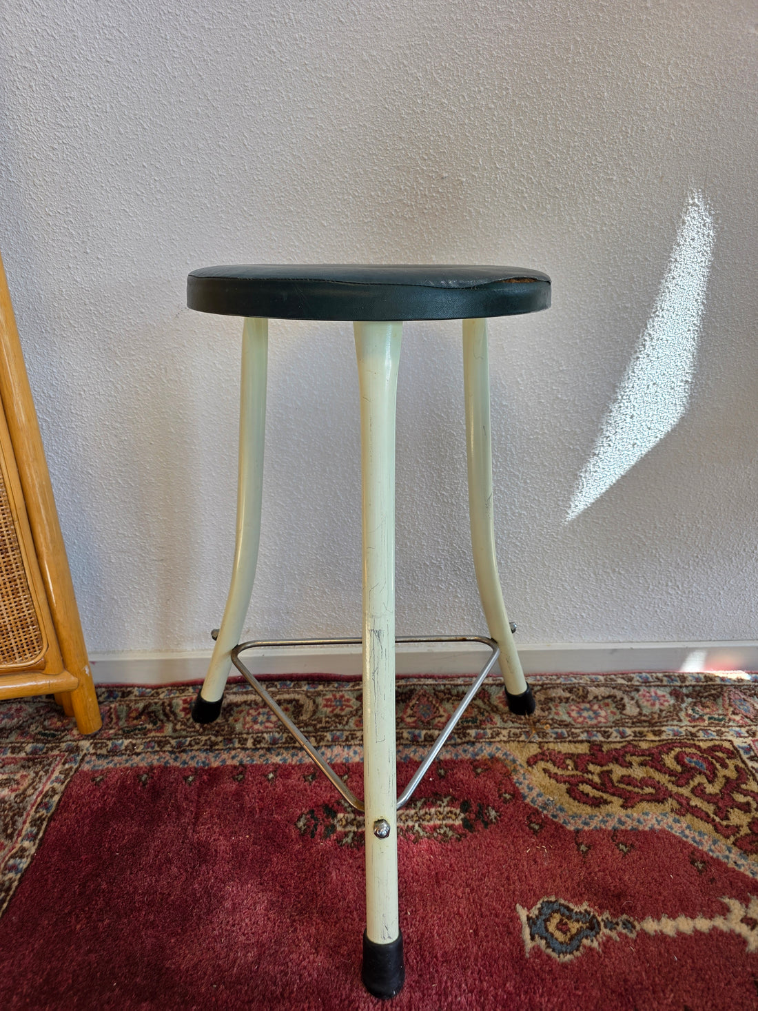 Brabantia metalen kruk groen - wit