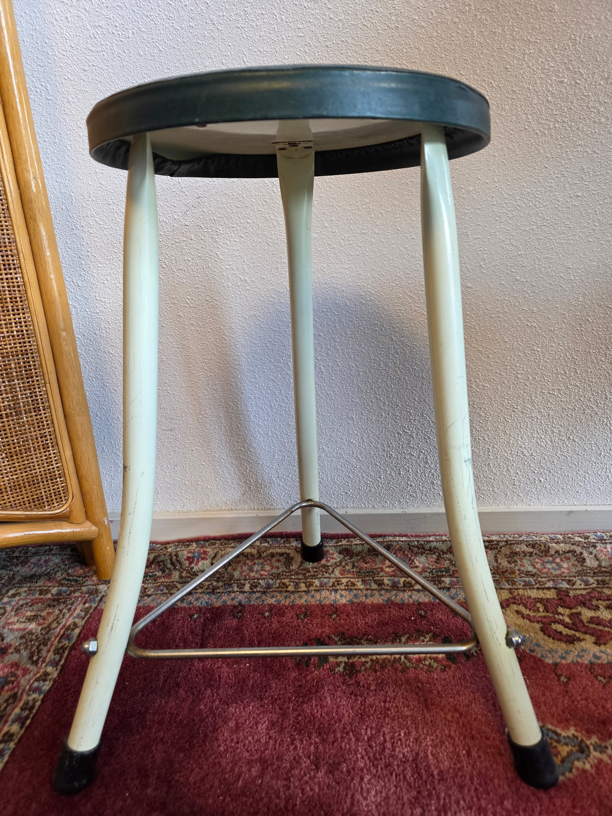 Brabantia metalen kruk groen - wit