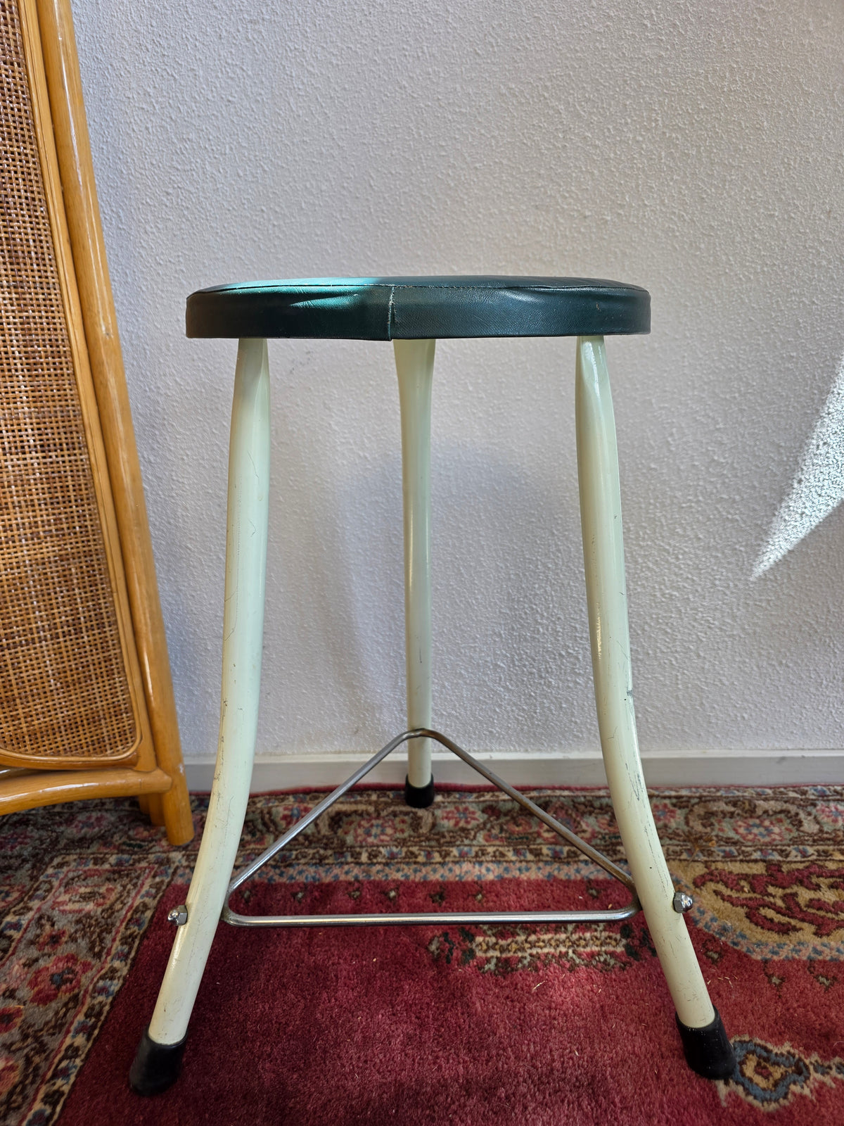 Brabantia metalen kruk groen - wit