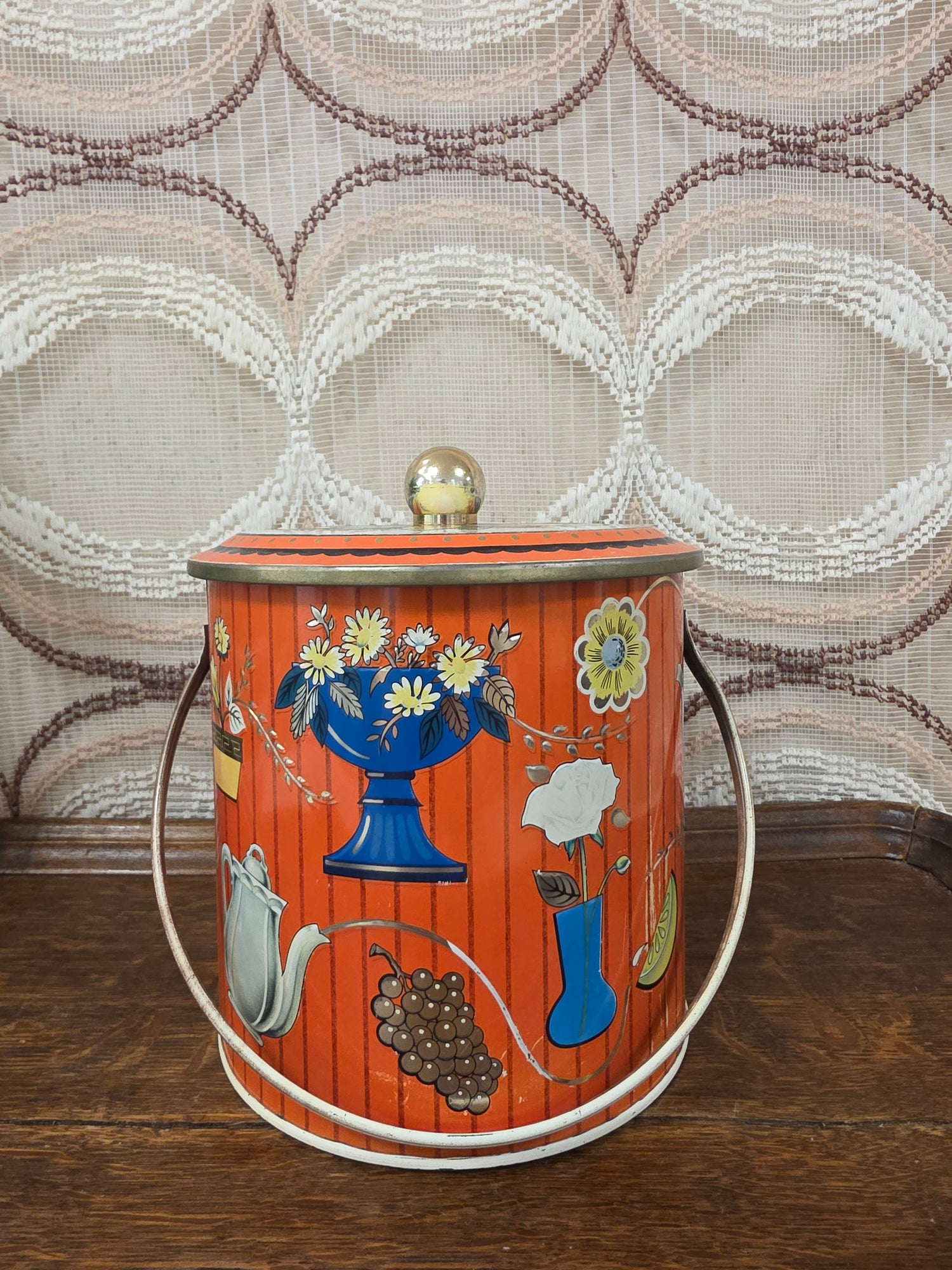 Vintage Baret Ware Art Grace blik met hengsel