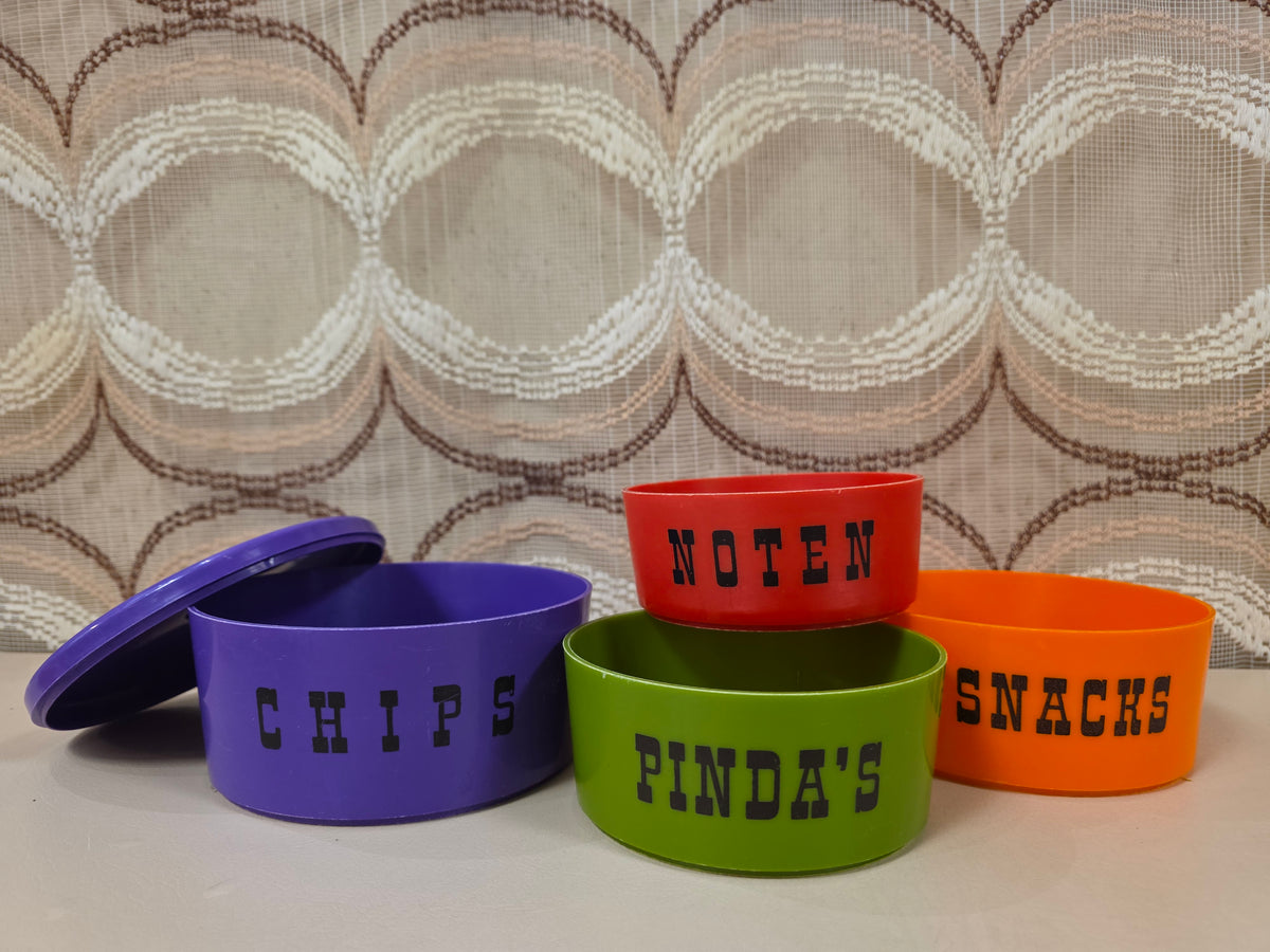 Kleurrijke snackbakjes set van 4