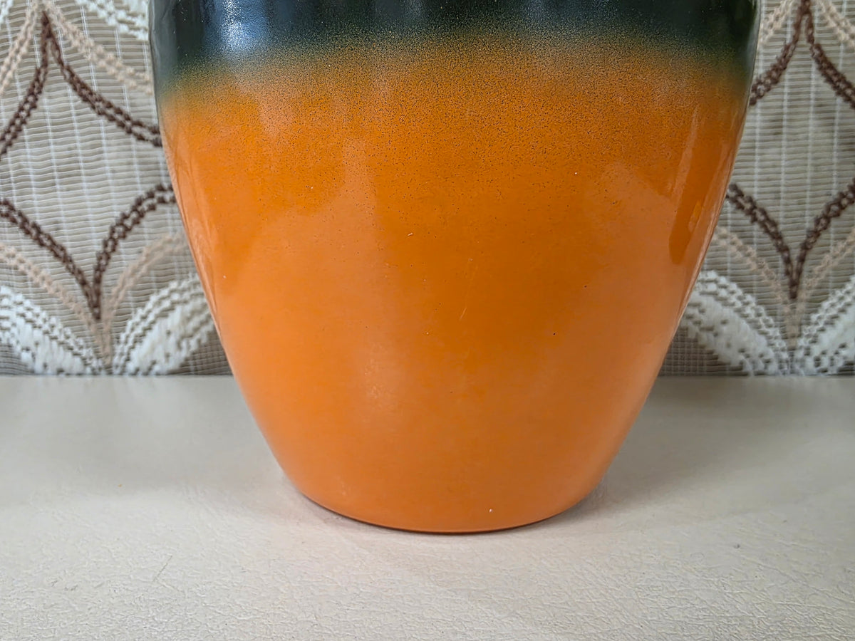Oranje groene vintage bloempot