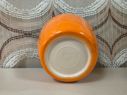 Oranje groene vintage bloempot