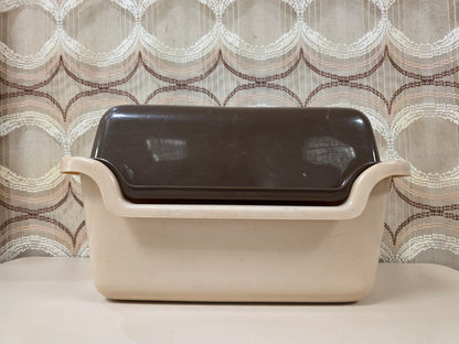 Vintage Curver aardappelbak beige bruin