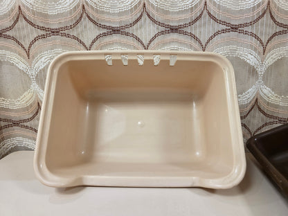 Vintage Curver aardappelbak beige bruin