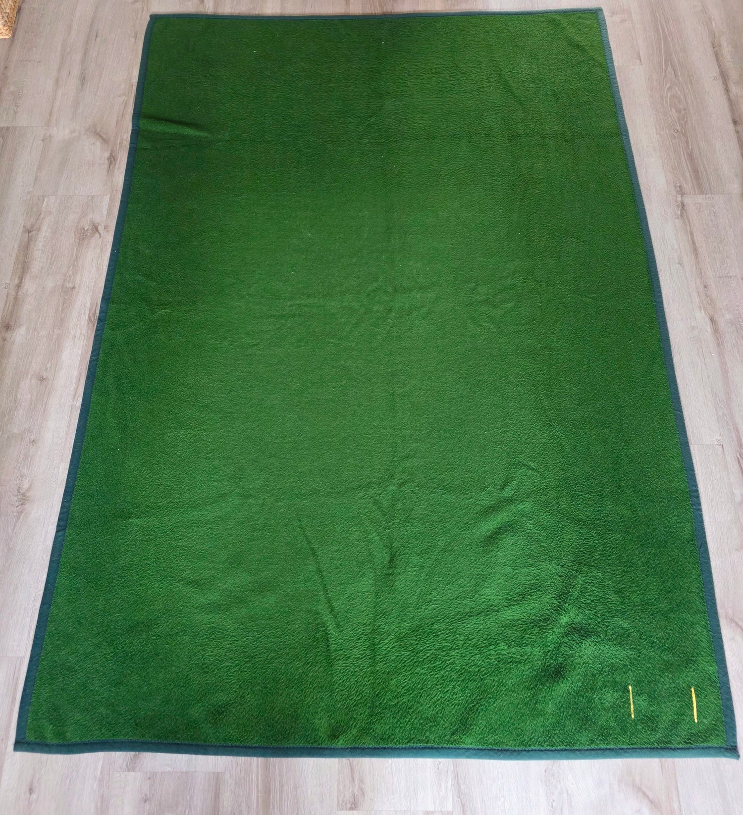 Groene dralon vintage deken dubbelzijdig