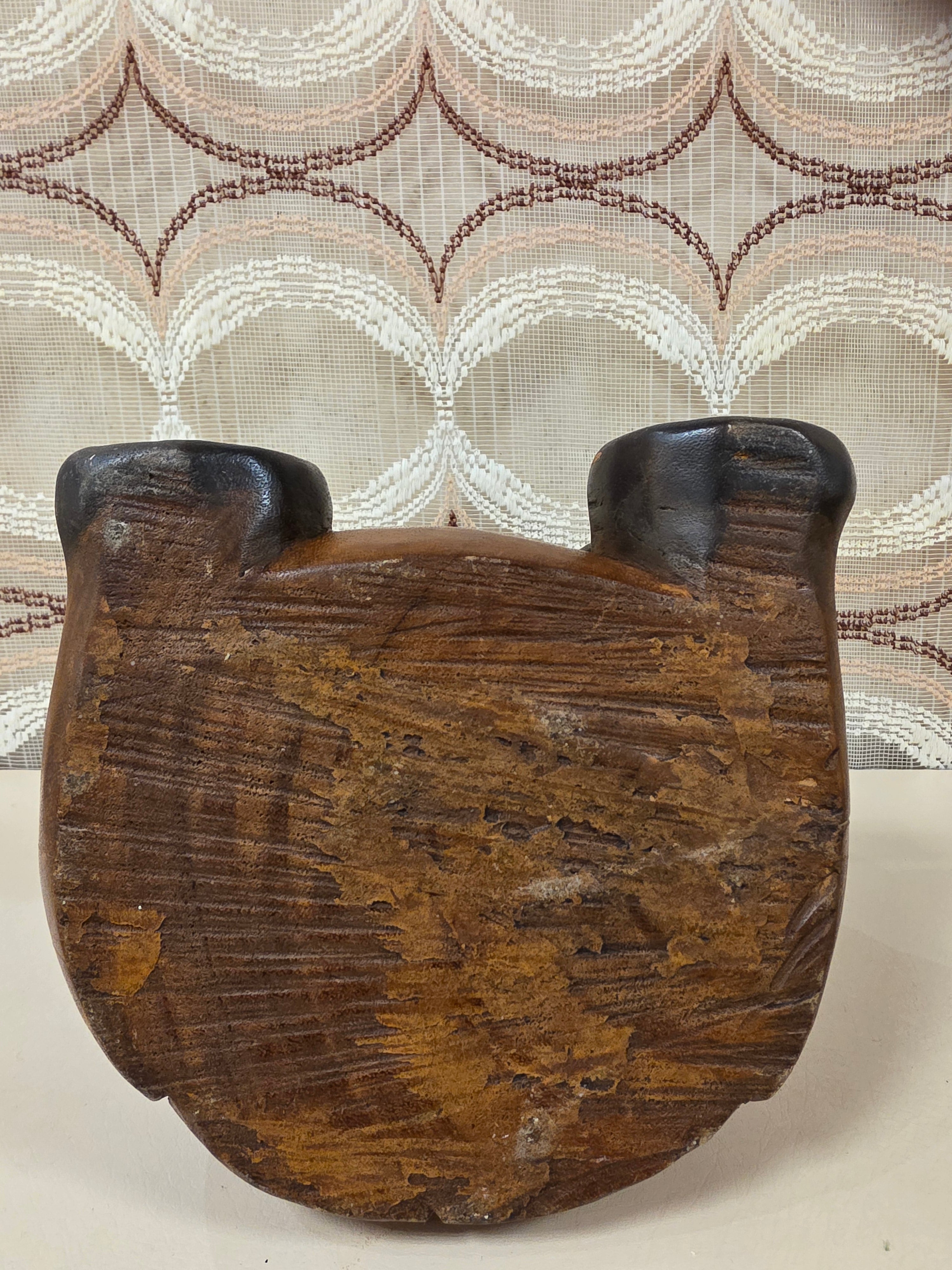 Grote massief houten beer 30 cm
