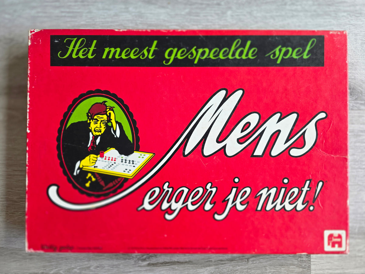 Vintage Jumbo Mens Erger Je Niet 1979 met houten pionnen
