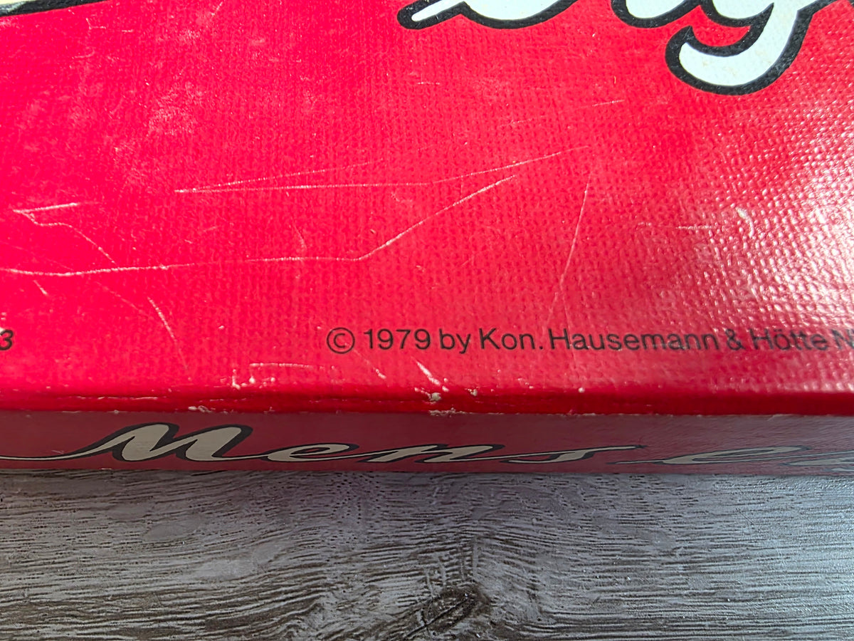Vintage Jumbo Mens Erger Je Niet 1979 met houten pionnen