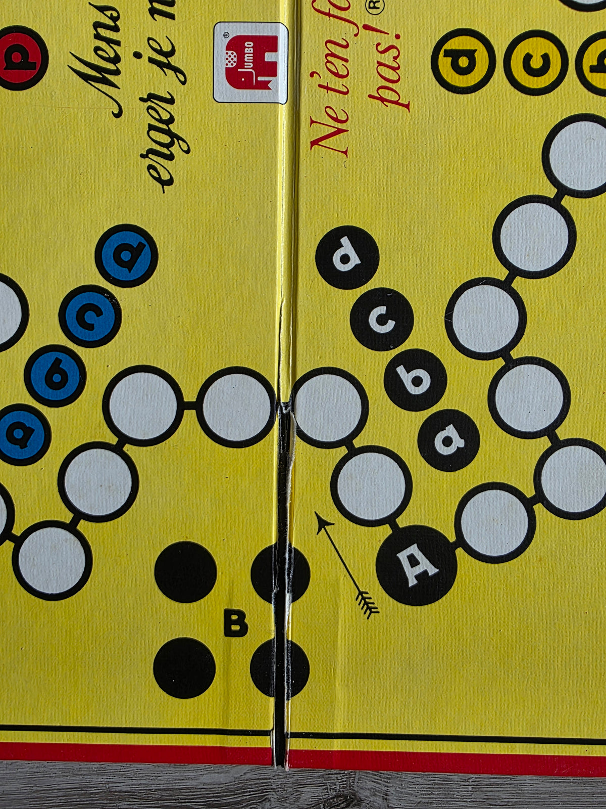 Vintage Jumbo Mens Erger Je Niet 1979 met houten pionnen