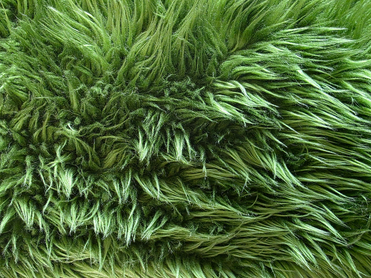 Vintage groene pluizige sprei