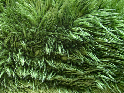 Vintage groene pluizige sprei