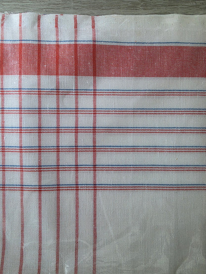 Vintage halflinnen keukenhanddoeken – 3 stuks new old stock