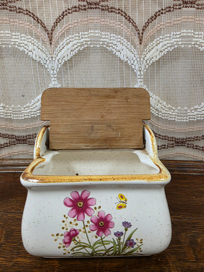 Wildflower zoutpot met roze bloemen