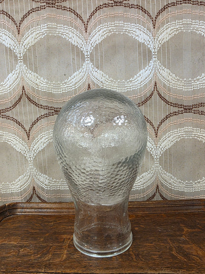 Vintage persglas hoedenhoofd / mannequinkop