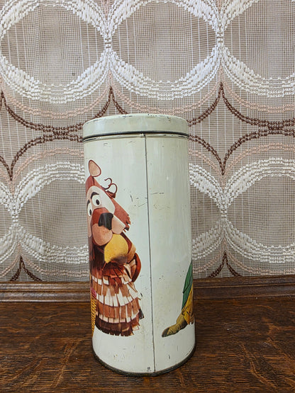 Vintage Bolletje Fabeltjeskrant blik – Meneer de Uil, Stoffel &amp; Droes