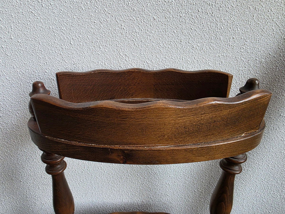 Vintage houten paraplubak met lekbak