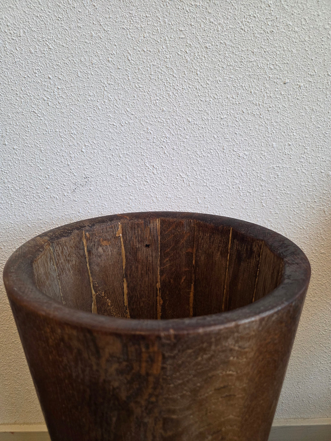 Zware houten paraplubak / plantenbak