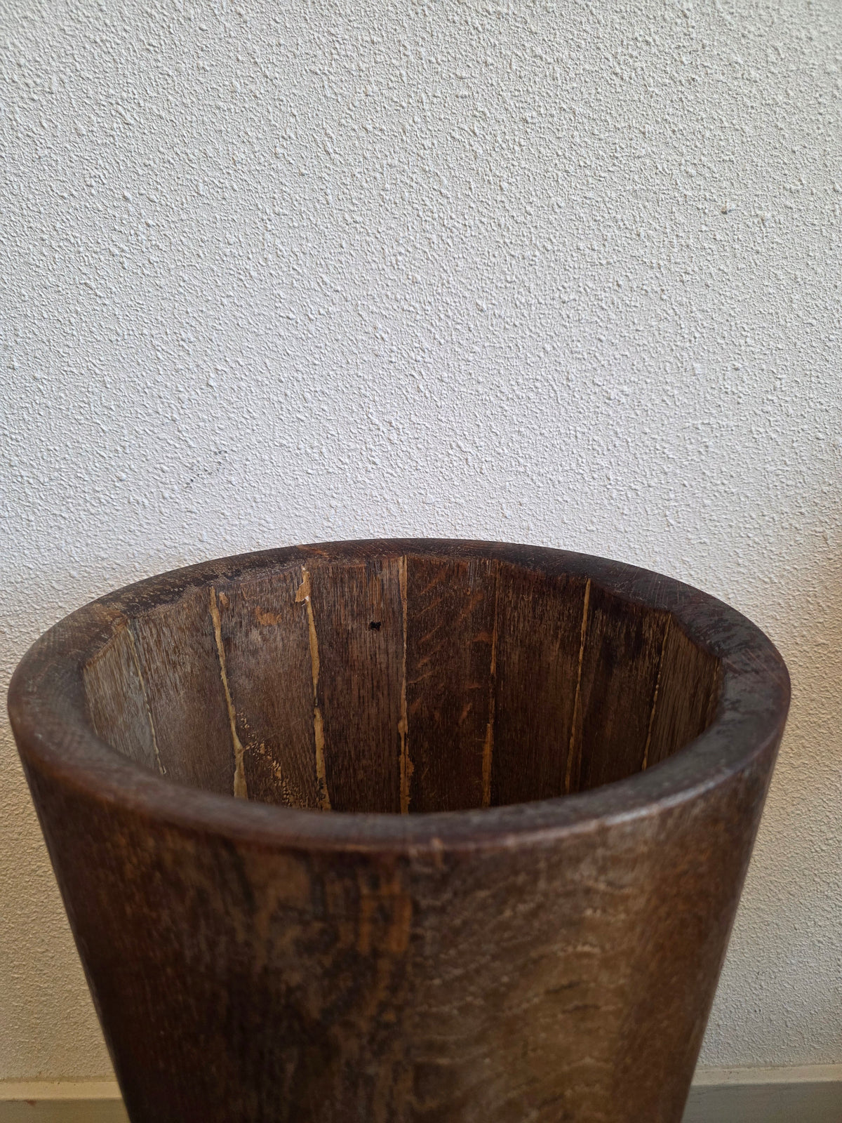 Zware houten paraplubak / plantenbak