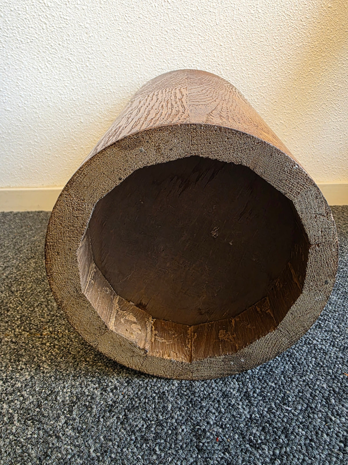 Zware houten paraplubak / plantenbak