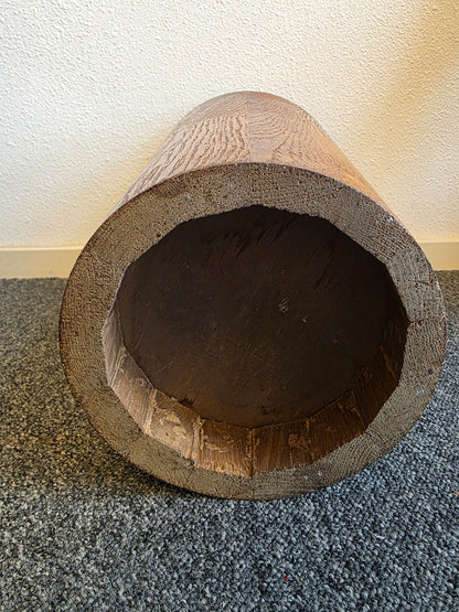 Zware houten paraplubak / plantenbak
