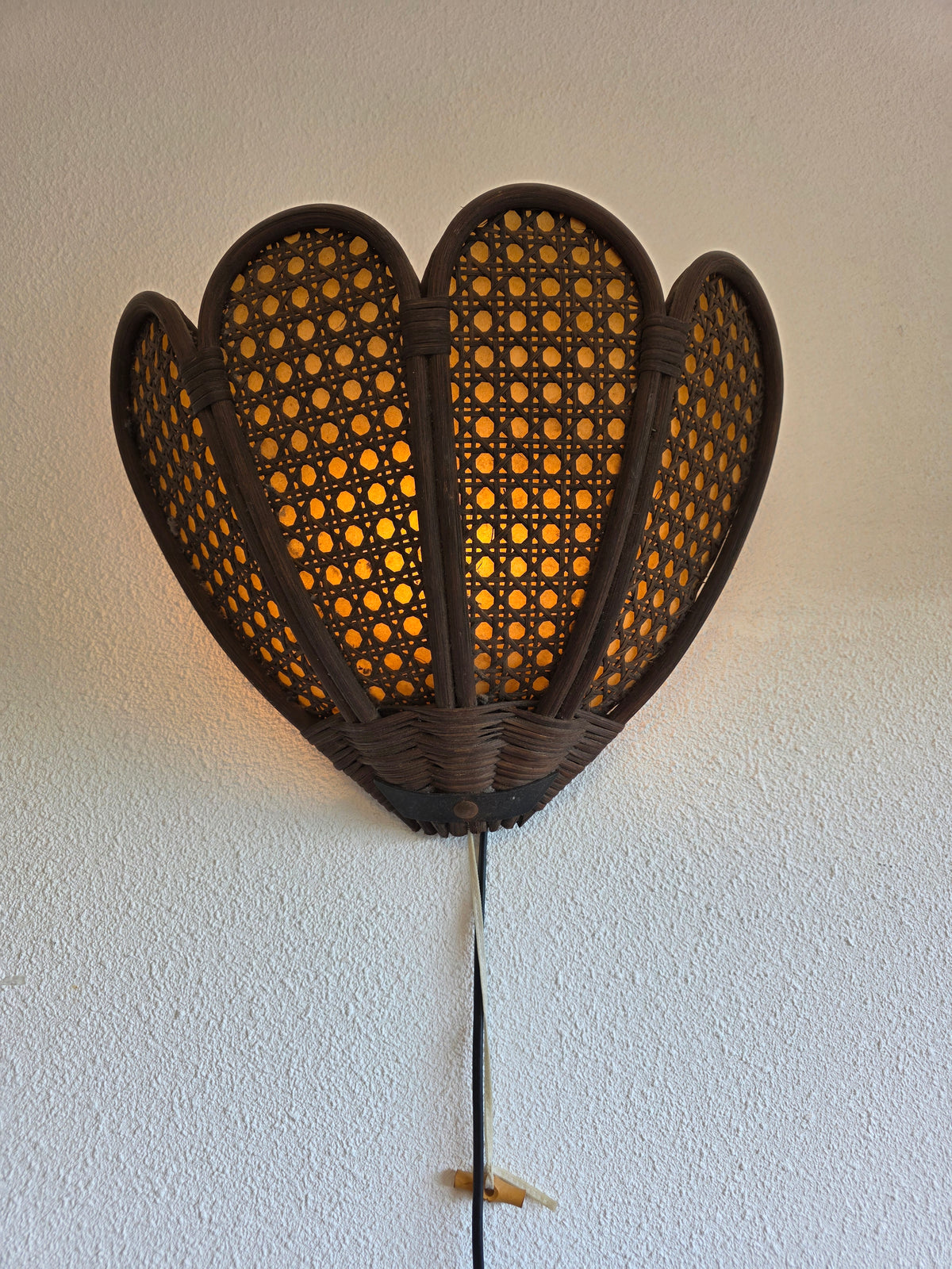 Manou webbing wandlamp jaren 70