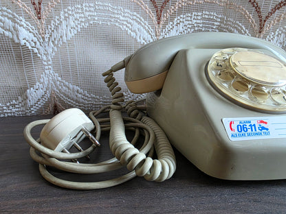 Vintage PTT T65 telefoon grijs – 1976 – decoratief