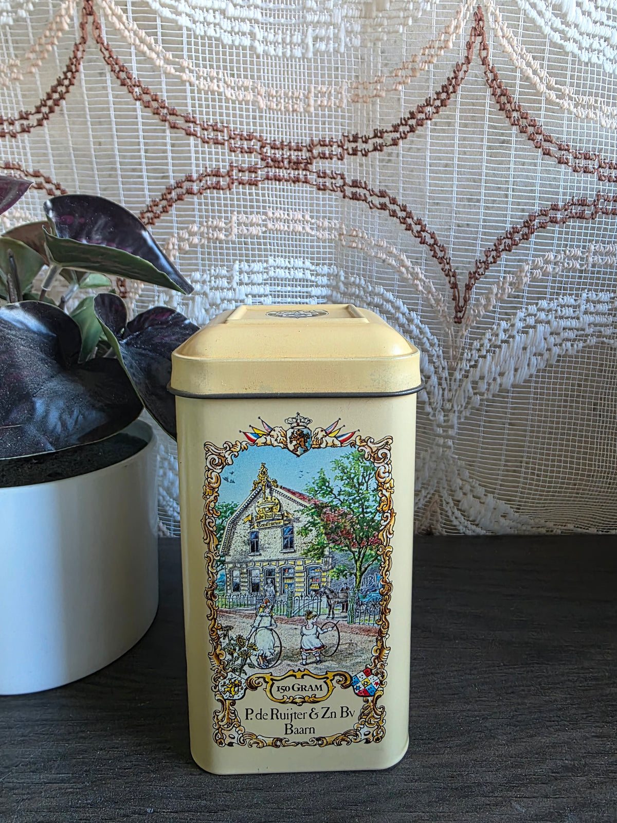 Vintage De Ruijter blik chocoladevlokken puur