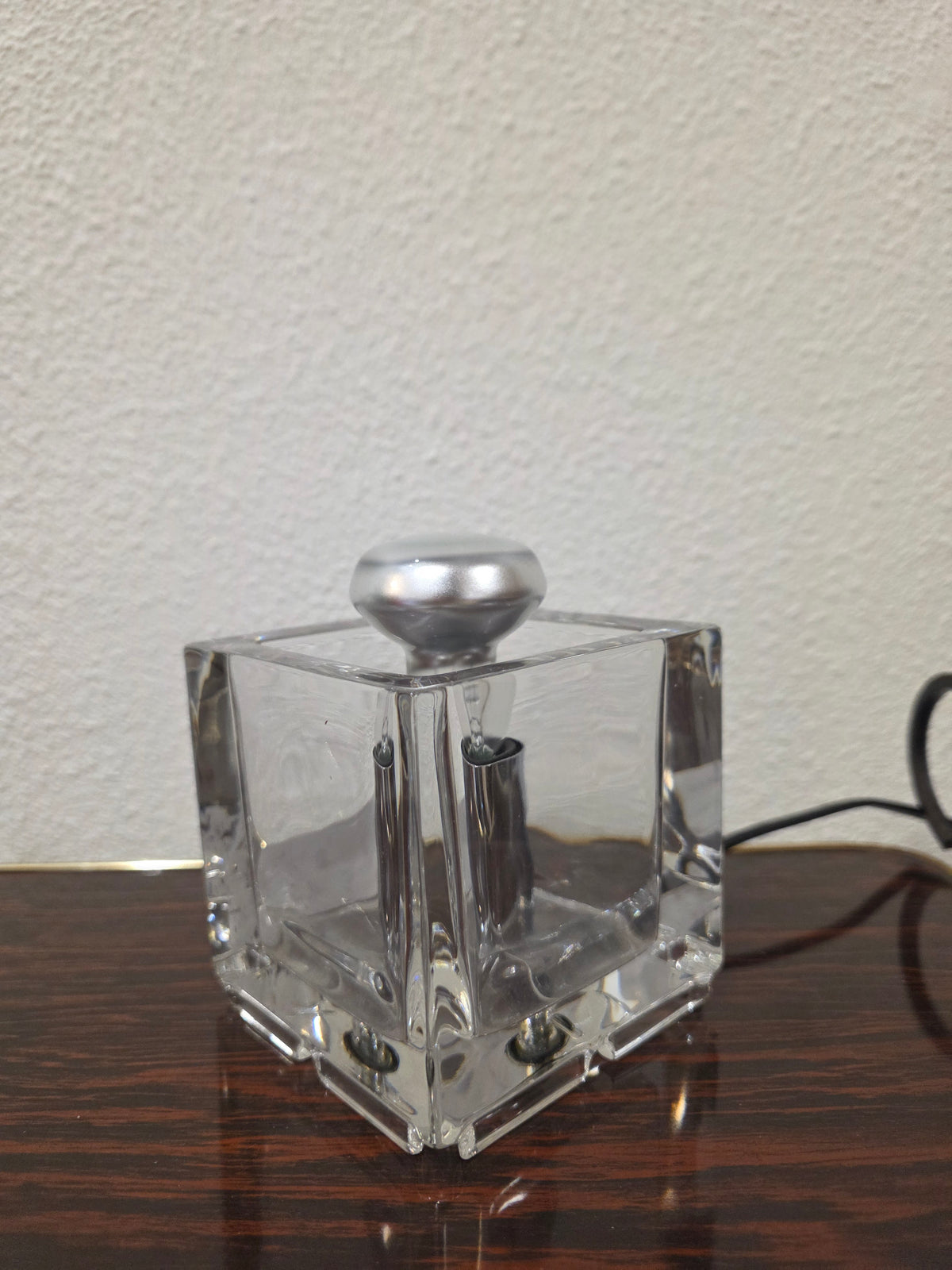 Vintage Nachtmann Ice Cube glazen tafellamp – jaren 70