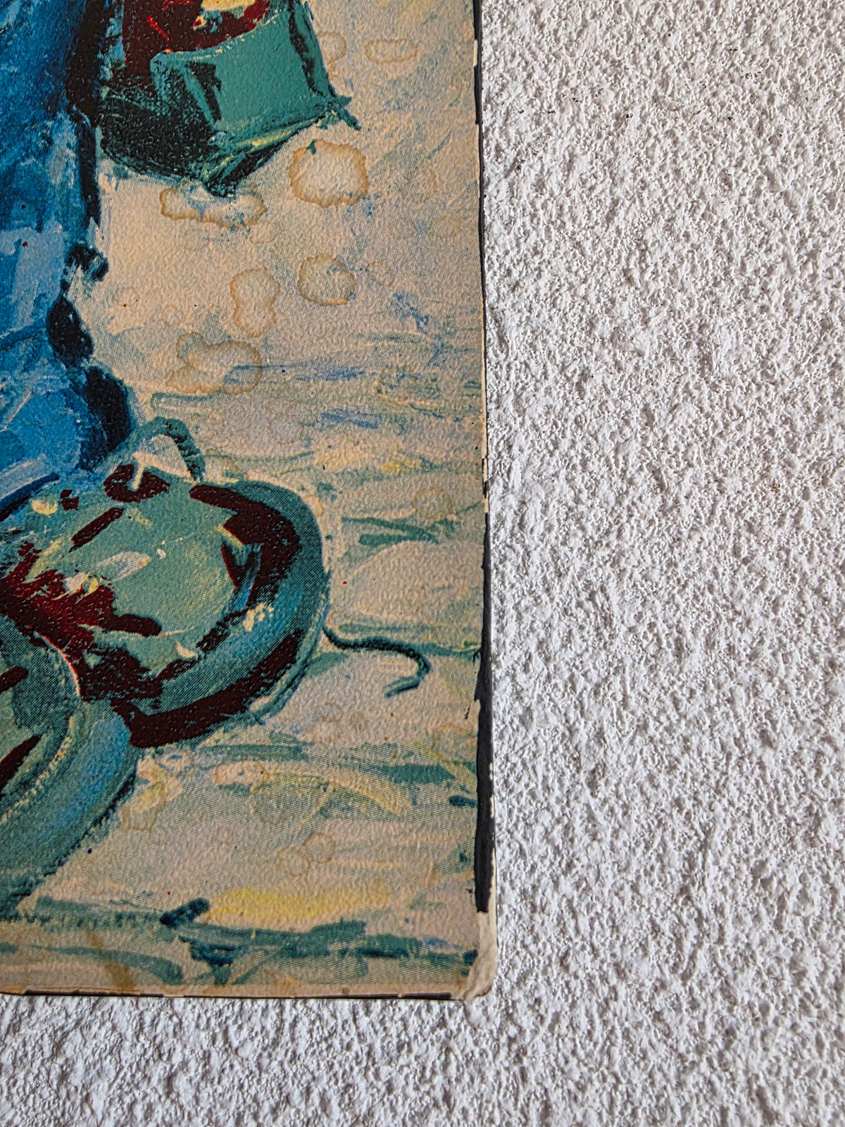 Vintage prent op hout van Michel Thomas – Parijse krantenjongen