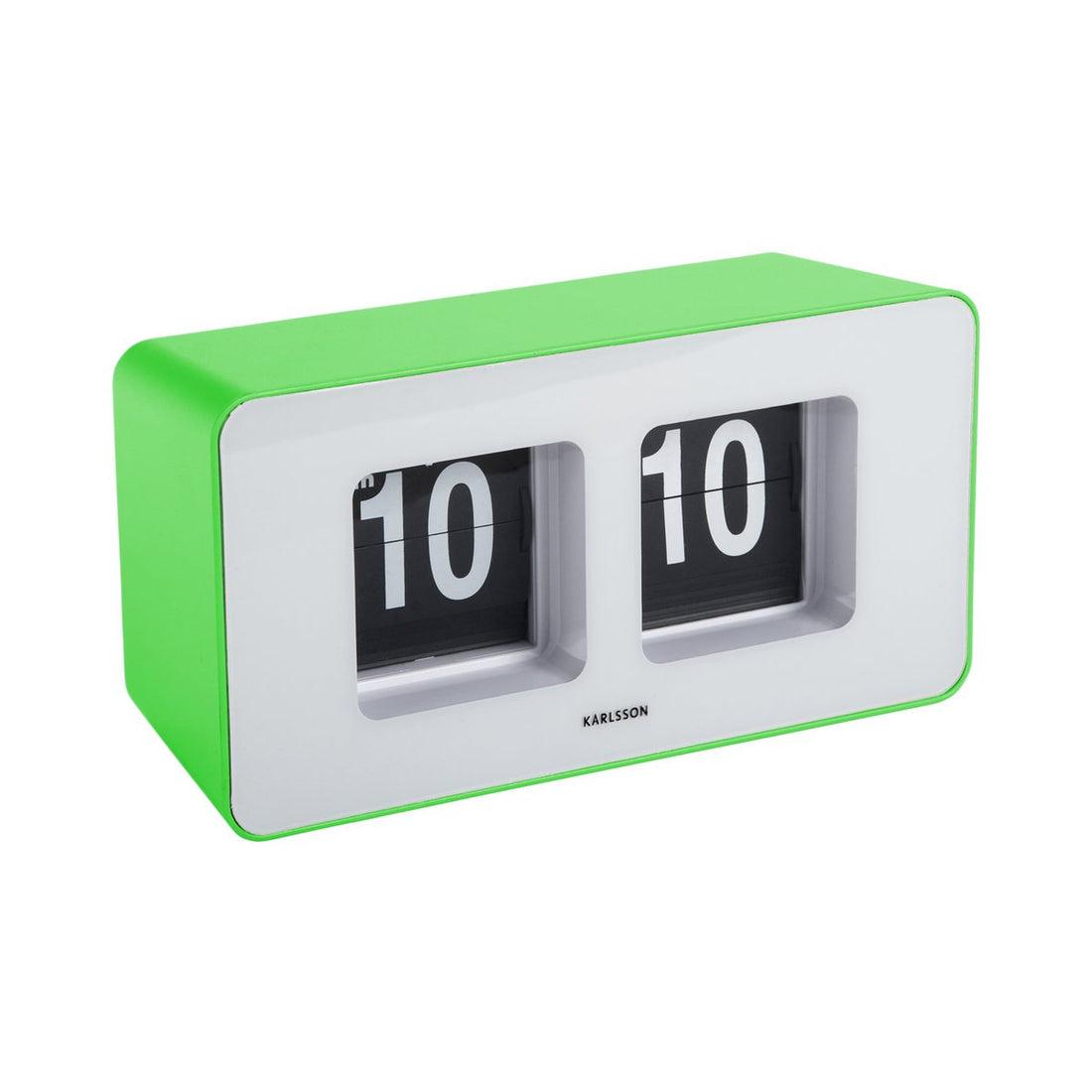 Retro flipklok Karlsson groen – tafel of wandmodel