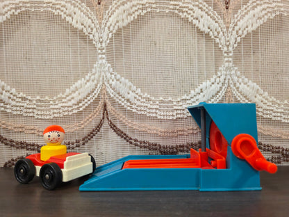 Vintage Fisher Price autobrug met auto