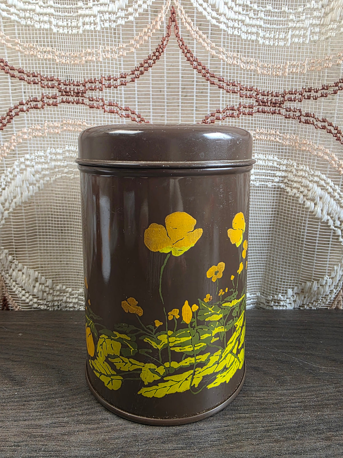 Brabantia Boterbloem koffieblik vintage jaren 70