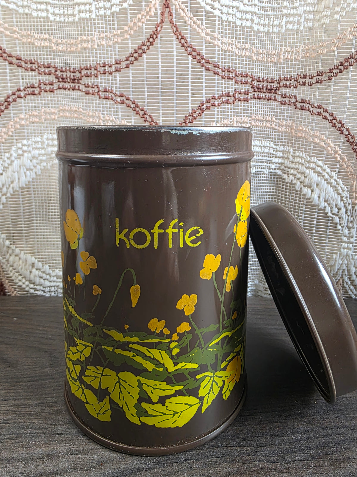 Brabantia Boterbloem koffieblik vintage jaren 70