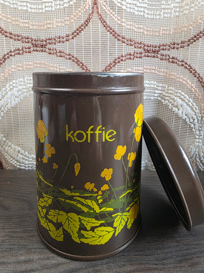 Brabantia Boterbloem koffieblik vintage jaren 70