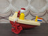 Ambi Toys Baby Boat E356 rood crème bootje met geel poppetje blauwe vis en rood anker