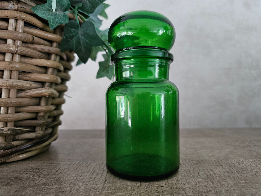 Apothekerspot groen glas 14 cm