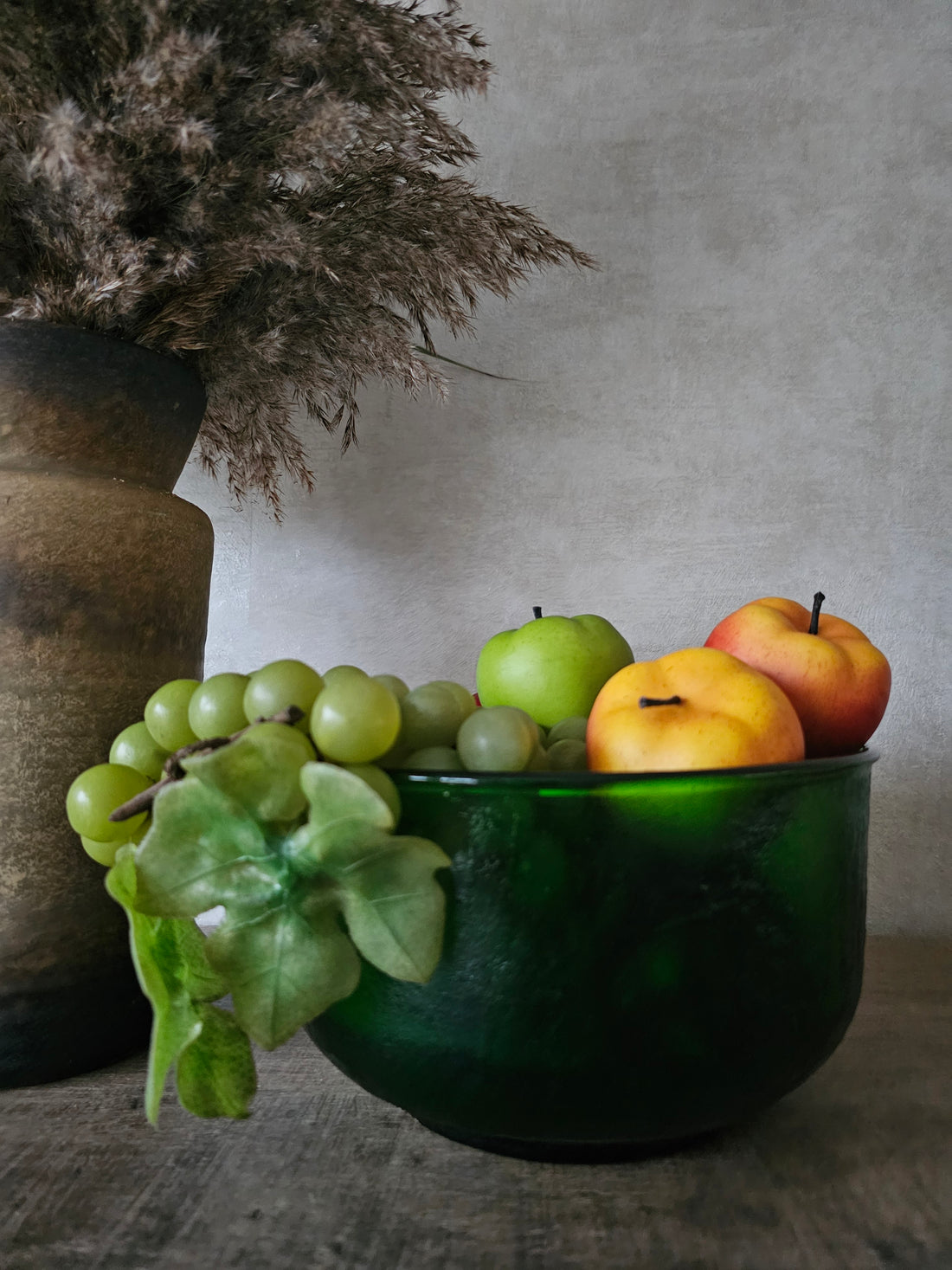 Vintage Arcoroc France groene (fruit) schaal