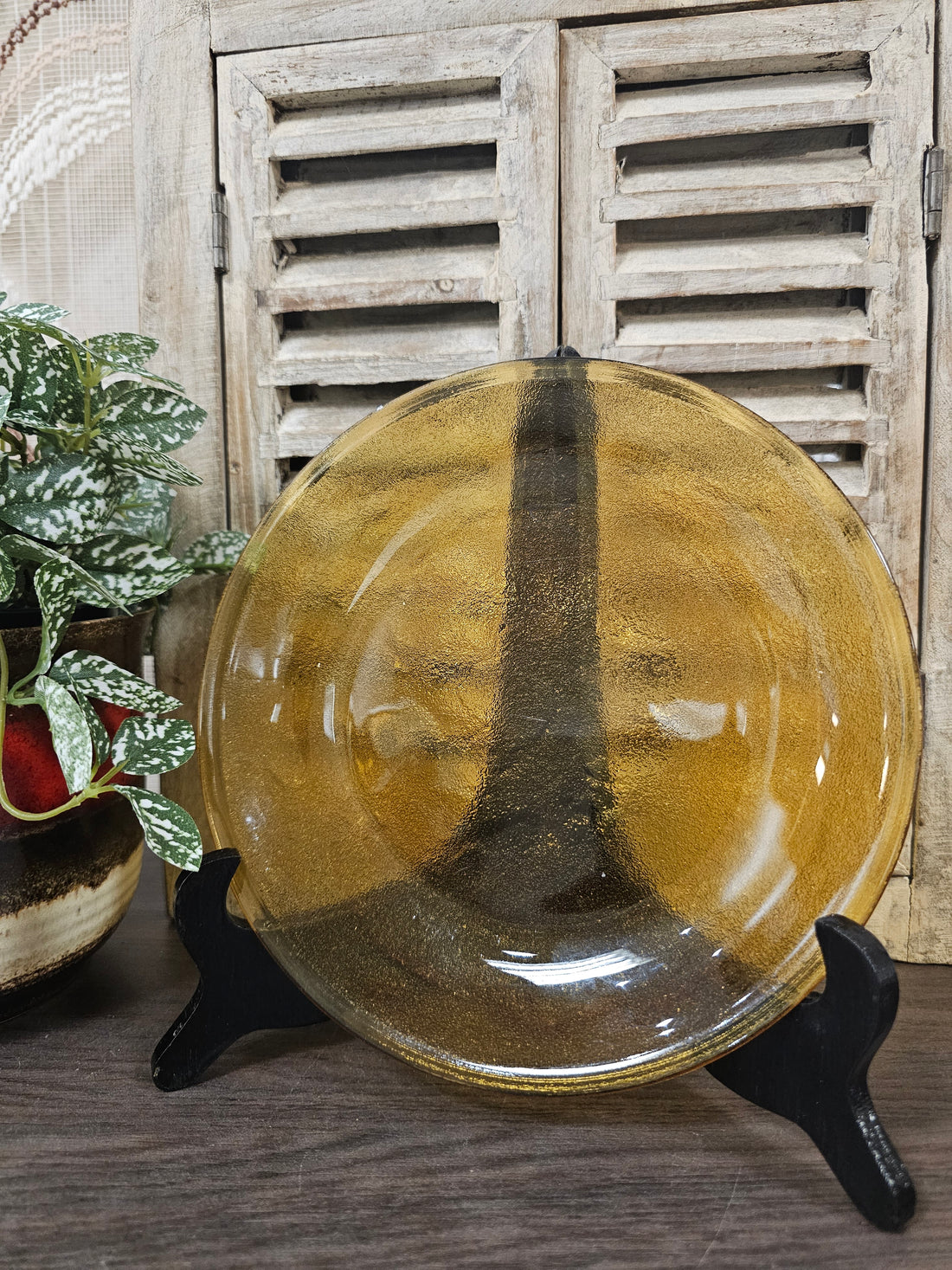 Arcoroc Sierra amberkleurig bord 19,3 cm – vintage jaren 70