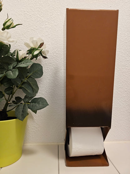 Vintage Brabantia wc rolhouder Shadow serie bruin met ruimte voor vier rollen