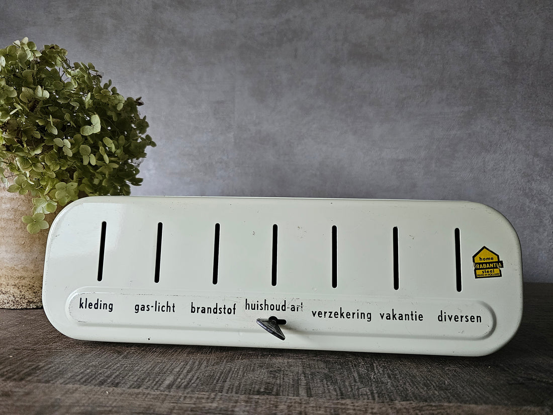 Brabantia cremewitte huishoud spaarblik