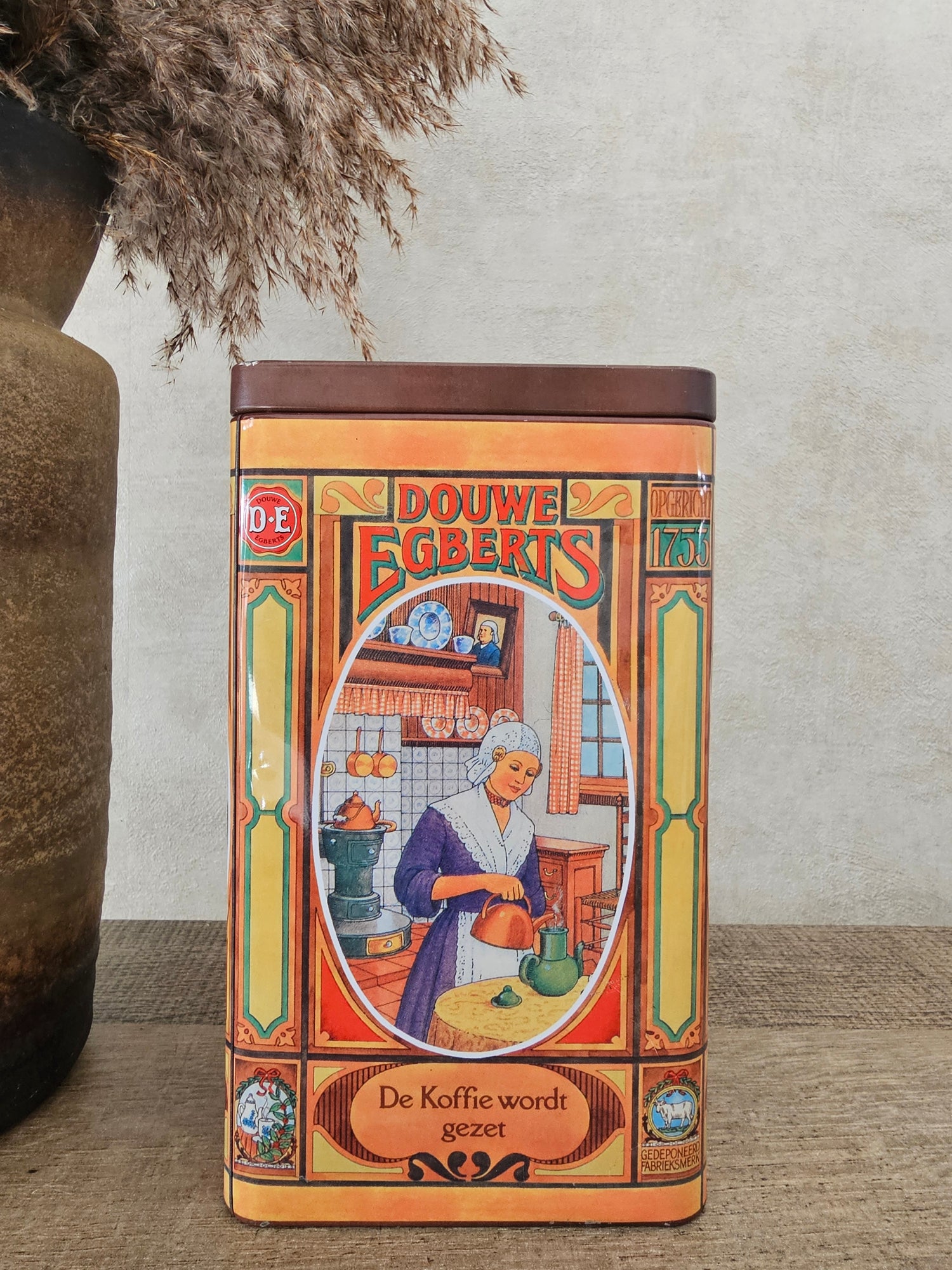 Vintage blik Douwe Egberts koffie 