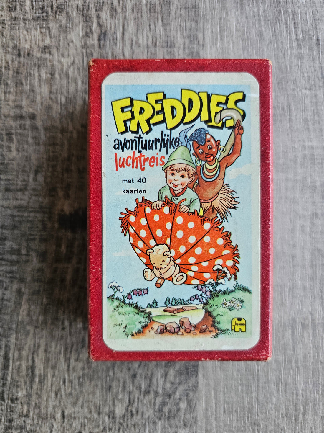 Vintage kwartetspel Freddies avontuurlijke luchtreis kwartet