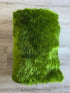 Vintage groene pluizige sprei met lange zachte vezels 220 x 137 cm