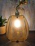 Vintage Hollywood Regency rookglas hanglamp