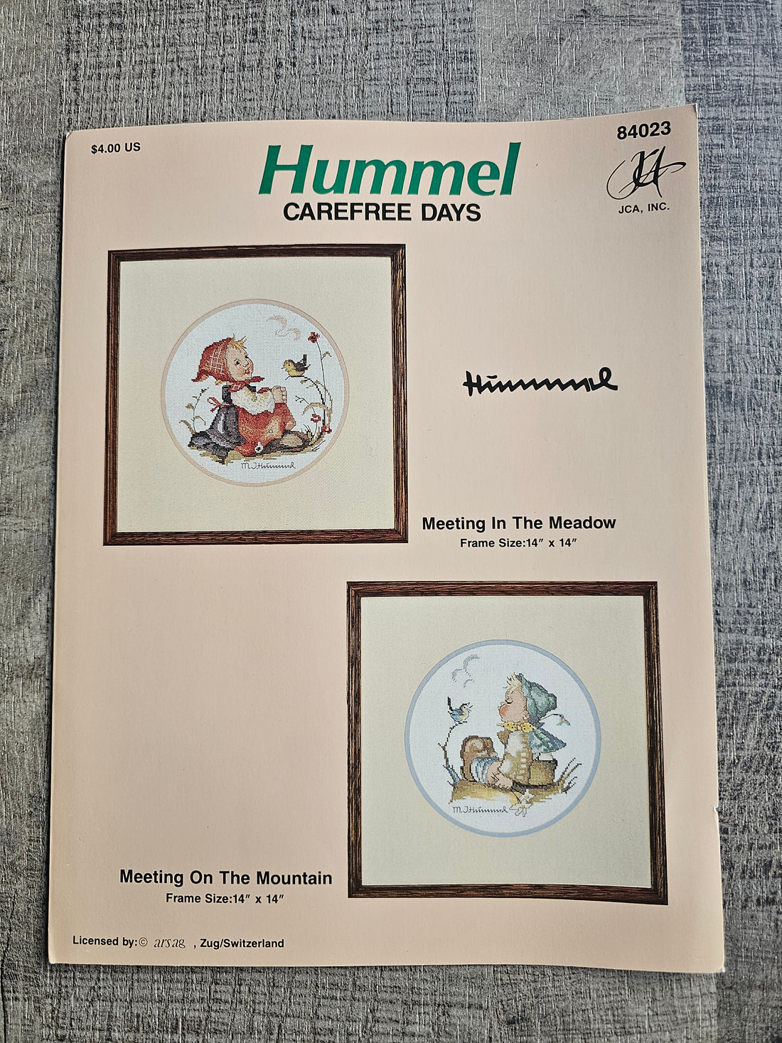Hummel borduurpatroon 2x Carefree days