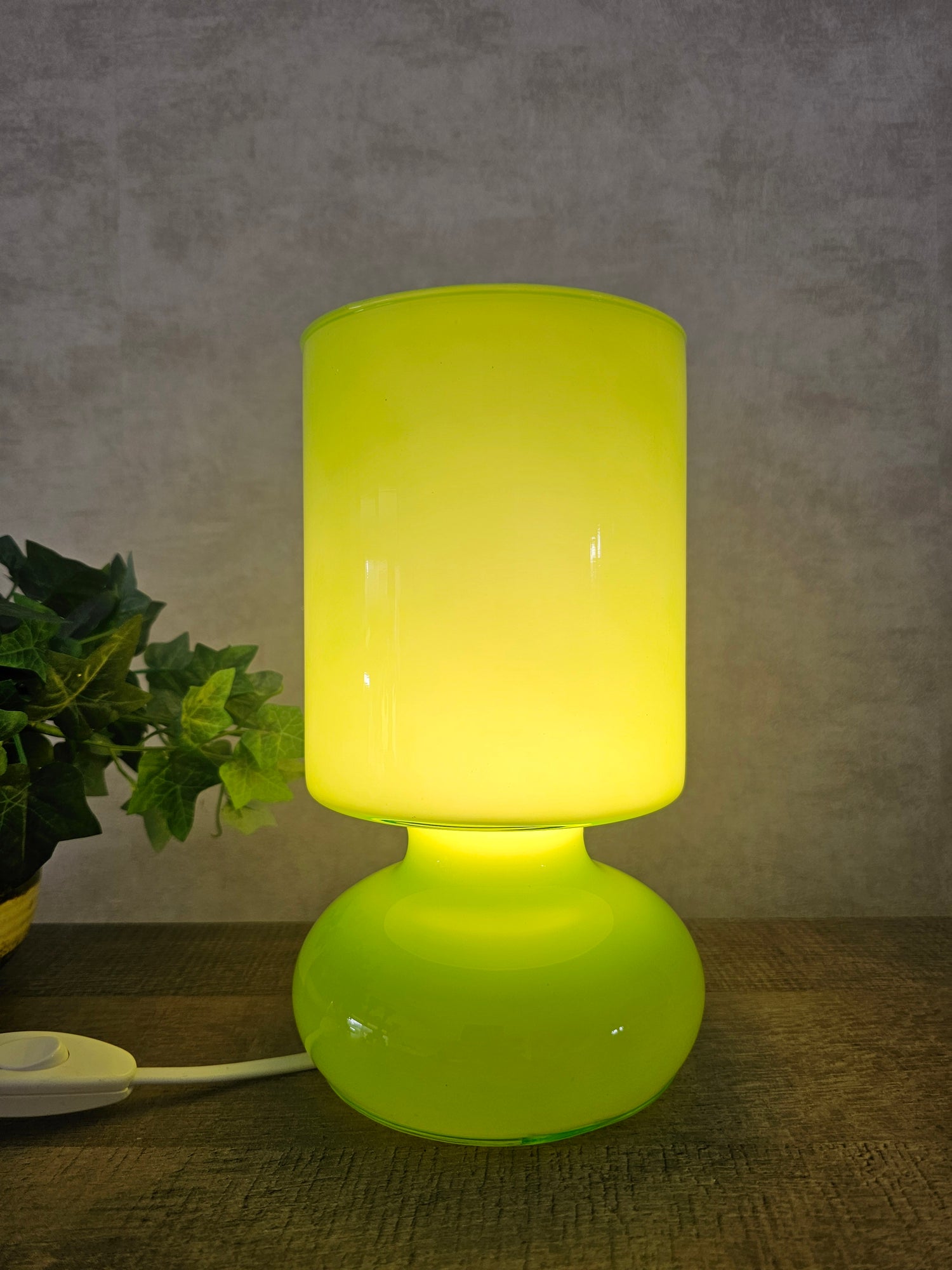 Ikea Lykta glazen lamp groen