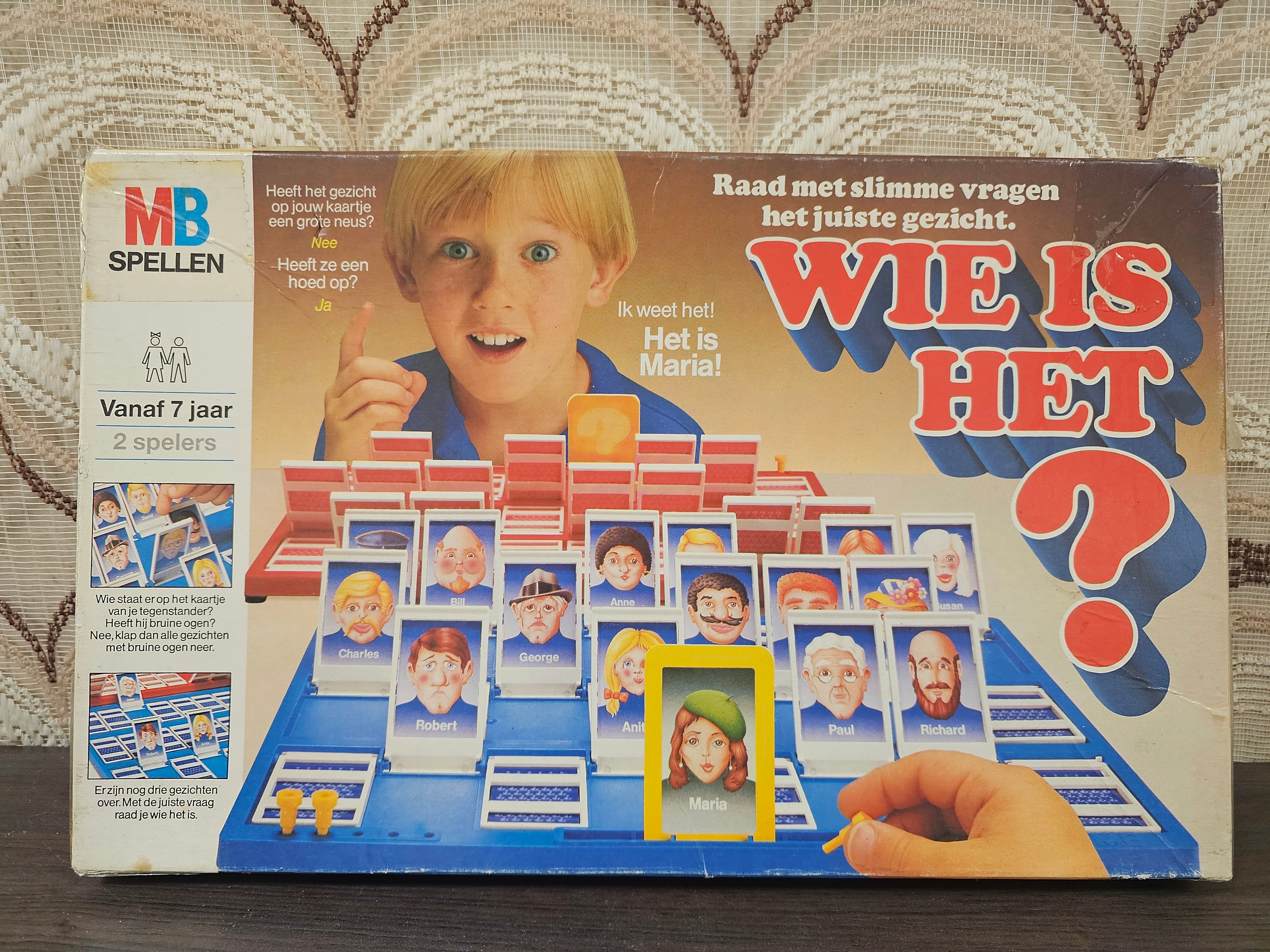 MB Spel Wie is het? jaren 80 – compleet met doos en kaartjes